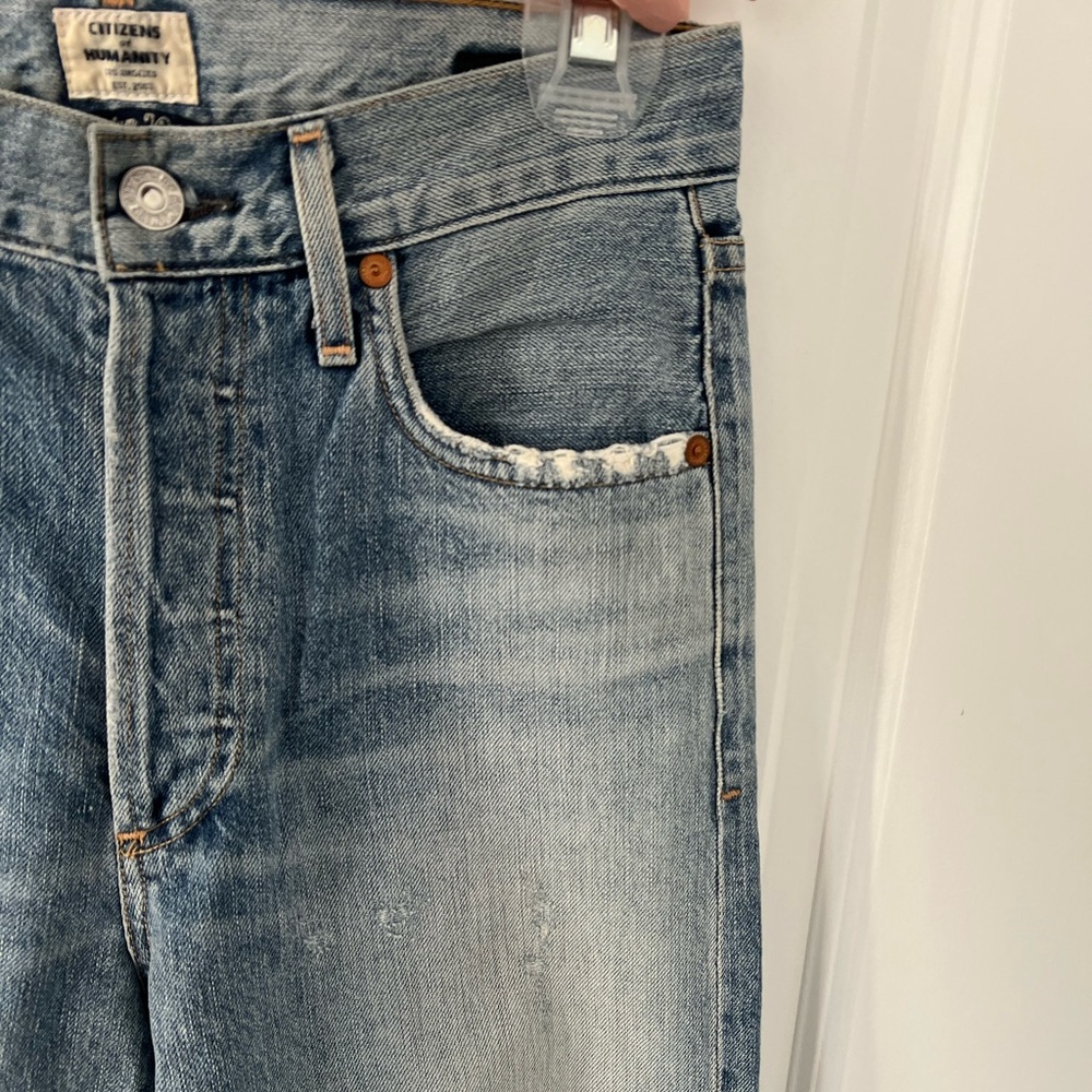 Citizens of Humanity Liya High Rise Shadow Side Seam Crop - Picture 6 of 10